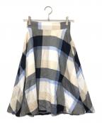 BLUE LABEL CRESTBRIDGEブルーレーベルクレストブリッジ）の古着「ミディスカート」｜ブルー×ブラック
