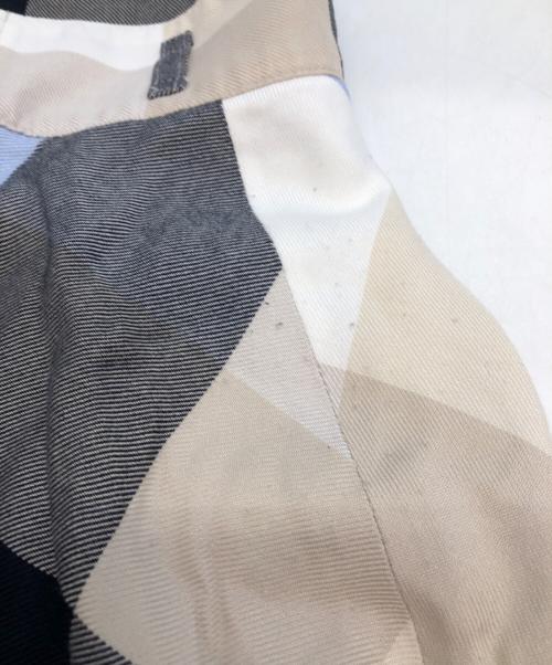 BLUE LABEL CRESTBRIDGE（ブルーレーベルクレストブリッジ）BLUE LABEL CRESTBRIDGE (ブルーレーベルクレストブリッジ) ミディスカート ブルー×ブラック サイズ:SIZE 36の古着・服飾アイテム