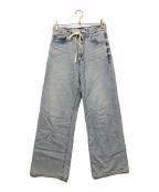 Whim Gazetteウィムガゼット）の古着「ドロストデニムパンツ」｜スカイブルー