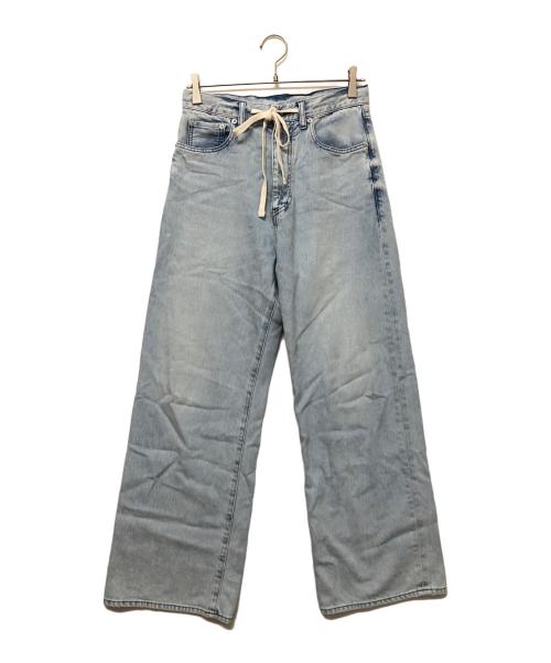 Whim Gazette（ウィムガゼット）Whim Gazette (ウィムガゼット) ドロストデニムパンツ スカイブルー サイズ:SIZE 34の古着・服飾アイテム