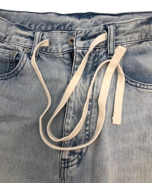 Whim Gazette（ウィムガゼット）Whim Gazette (ウィムガゼット) ドロストデニムパンツ スカイブルー サイズ:SIZE 34の古着・服飾アイテム