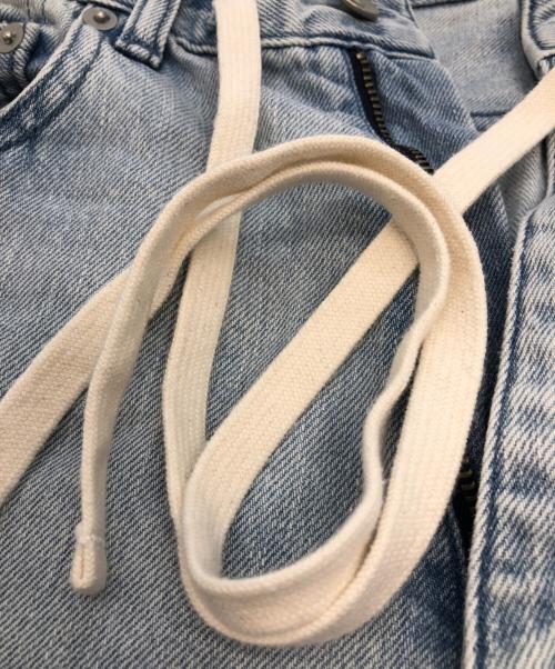 Whim Gazette（ウィムガゼット）Whim Gazette (ウィムガゼット) ドロストデニムパンツ スカイブルー サイズ:SIZE 34の古着・服飾アイテム