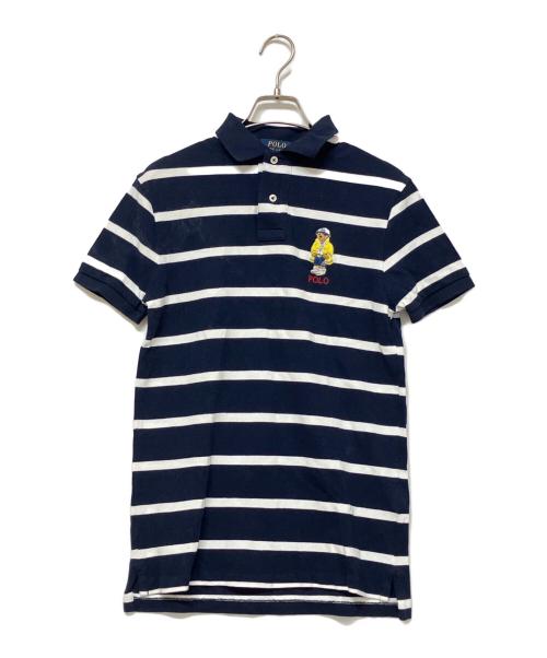 POLO RALPH LAUREN（ポロ・ラルフローレン）POLO RALPH LAUREN (ポロ・ラルフローレン) ポロシャツ ネイビー×ホワイト サイズ:XSの古着・服飾アイテム