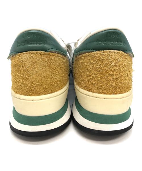 NEW BALANCE（ニューバランス）NEW BALANCE (ニューバランス) ローカットスニーカー ベージュ×グリーン サイズ:28.5の古着・服飾アイテム