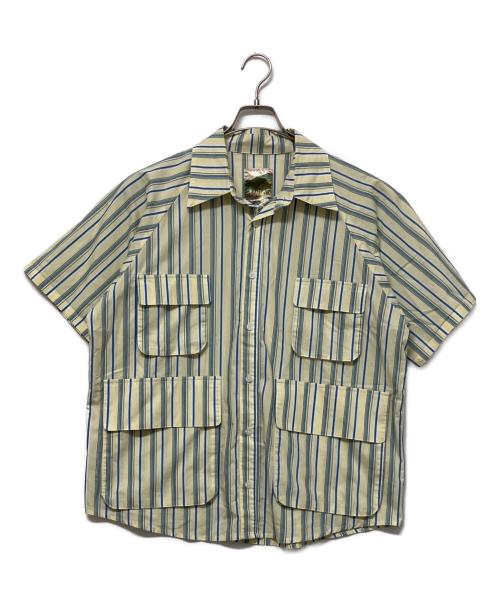 BBALLSY（ボールジィ）BBALLSY (ボールジィ) 半袖シャツ イエロー×ブルー サイズ:SIZE Mの古着・服飾アイテム