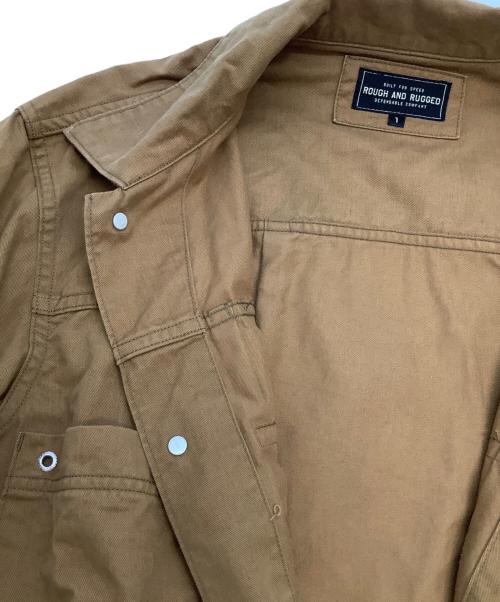 ROUGH AND RUGGED（ラフアンドラゲッド）ROUGH AND RUGGED (ラフアンドラゲッド) ワークジャケット ブラウン サイズ:1の古着・服飾アイテム