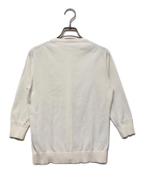 LACOSTE（ラコステ）LACOSTE (ラコステ) 薄手カーディガン ホワイト サイズ:SIZE 34の古着・服飾アイテム