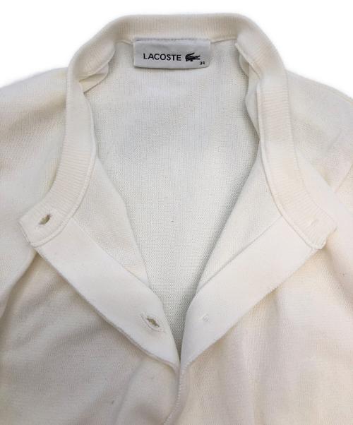 LACOSTE（ラコステ）LACOSTE (ラコステ) 薄手カーディガン ホワイト サイズ:SIZE 34の古着・服飾アイテム