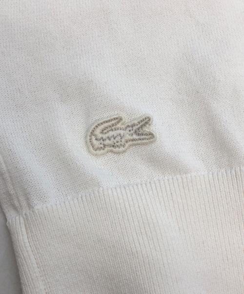 LACOSTE（ラコステ）LACOSTE (ラコステ) 薄手カーディガン ホワイト サイズ:SIZE 34の古着・服飾アイテム