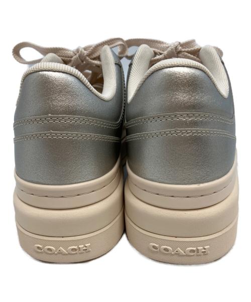 COACH（コーチ）COACH (コーチ) プラットフォーム スニーカー シルバー サイズ:24.5の古着・服飾アイテム