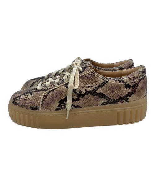 CLARKS（クラークス）CLARKS (クラークス) メイヒルウォーク ブラウン×ベージュ サイズ:24の古着・服飾アイテム