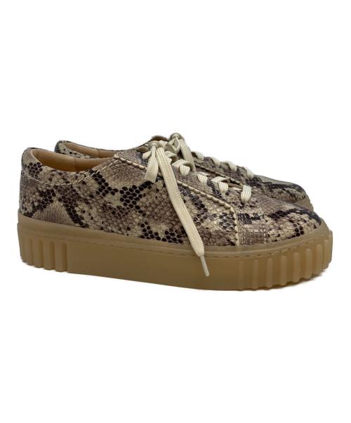 CLARKS（クラークス）CLARKS (クラークス) メイヒルウォーク ブラウン×ベージュ サイズ:24の古着・服飾アイテム