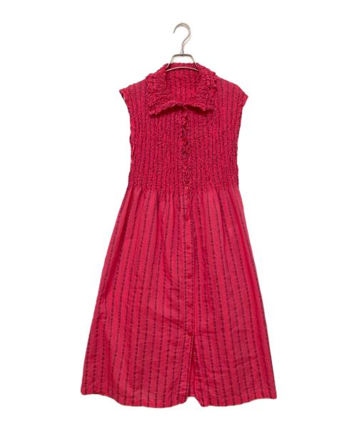 me ISSEY MIYAKE（ミーイッセイ ミヤケ）me ISSEY MIYAKE (ミーイッセイ ミヤケ) ノースリーブワンピース ショッキングピンク サイズ:不明の古着・服飾アイテム