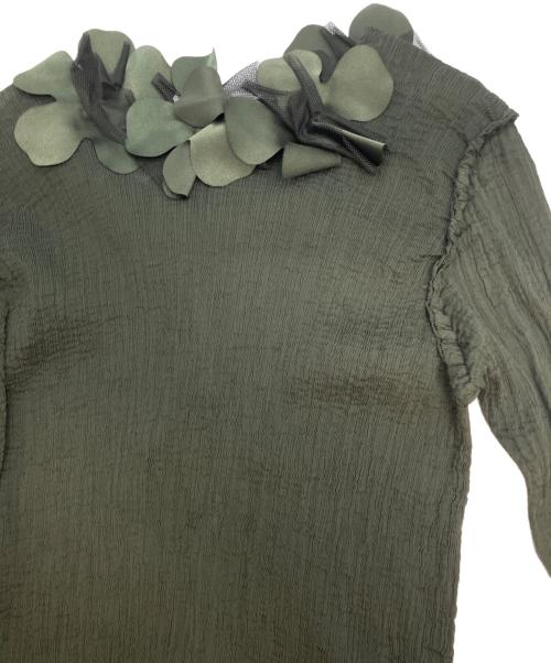 me ISSEY MIYAKE（ミーイッセイ ミヤケ）me ISSEY MIYAKE (ミーイッセイ ミヤケ) 薄手カーディガン グリーン サイズ:不明の古着・服飾アイテム