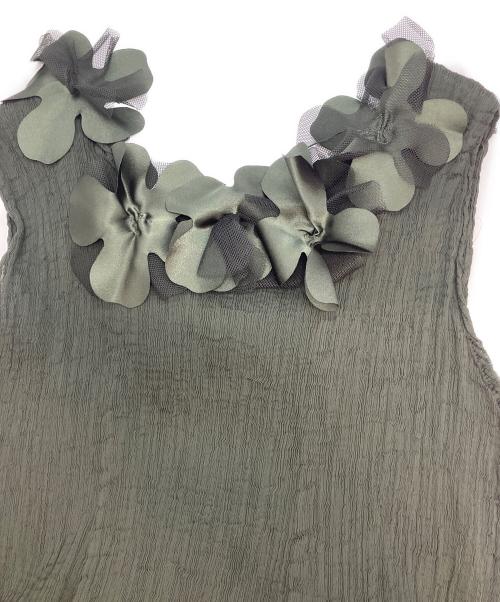 me ISSEY MIYAKE（ミーイッセイ ミヤケ）me ISSEY MIYAKE (ミーイッセイ ミヤケ) ノースリーブワンピース グリーン サイズ:不明の古着・服飾アイテム