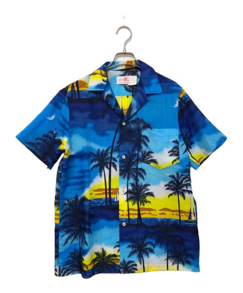 island fashions（アイランドファッション）island fashions (アイランドファッション) 半袖シャツ ブルー×イエロー サイズ:SMLの古着・服飾アイテム