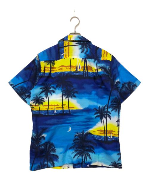 island fashions（アイランドファッション）island fashions (アイランドファッション) 半袖シャツ ブルー×イエロー サイズ:SMLの古着・服飾アイテム