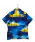 island fashions (アイランドファッション) 半袖シャツ ブルー×イエロー サイズ:SML：4000円