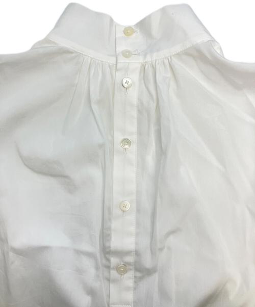 MACPHEE（マカフィー）MACPHEE (マカフィー) コットンブロード スタンドカラーチュニックブラウス ホワイト サイズ:36の古着・服飾アイテム