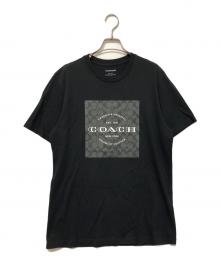 COACH（コーチ）の古着「シグネチャー スクエア Tシャツ」｜ブラック