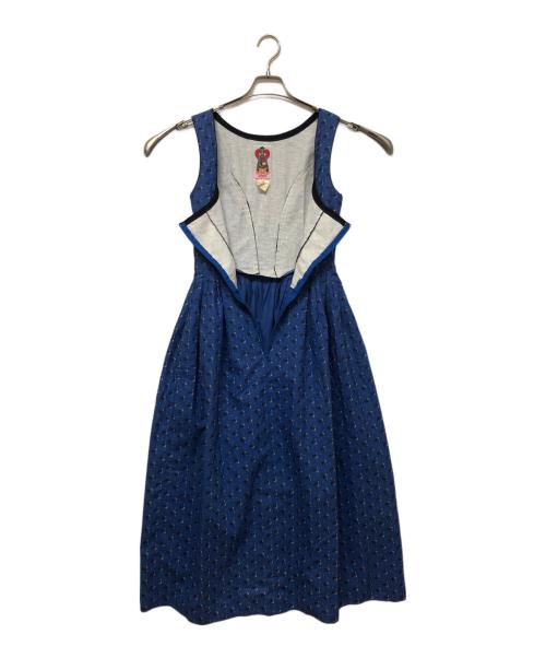 SALZBURGER DIRNDL（ザルツブルガー ディアンドル）SALZBURGER DIRNDL (ザルツブルガー ディアンドル) チロルワンピース ブルー サイズ:38の古着・服飾アイテム