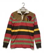RALPH LAURENラルフローレン）の古着「ラガーシャツ」｜ブラウン×レッド×ホワイト