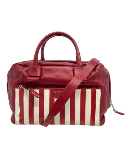 MARC JACOBS（マークジェイコブス）MARC JACOBS (マークジェイコブス) ハンドバッグ レッド×ホワイトの古着・服飾アイテム