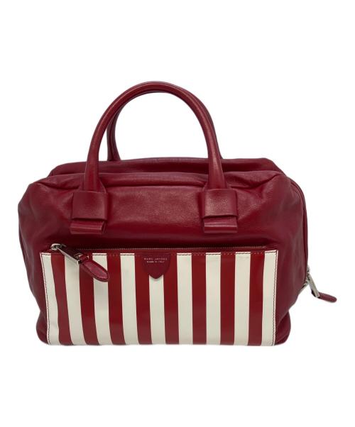 MARC JACOBS（マークジェイコブス）MARC JACOBS (マークジェイコブス) ハンドバッグ レッド×ホワイトの古着・服飾アイテム