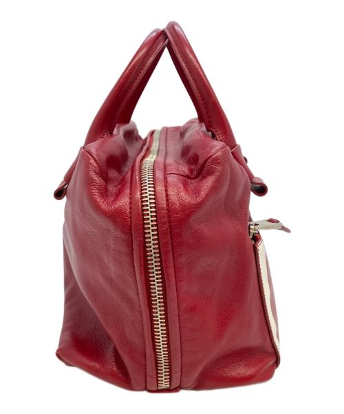 MARC JACOBS（マークジェイコブス）MARC JACOBS (マークジェイコブス) ハンドバッグ レッド×ホワイトの古着・服飾アイテム