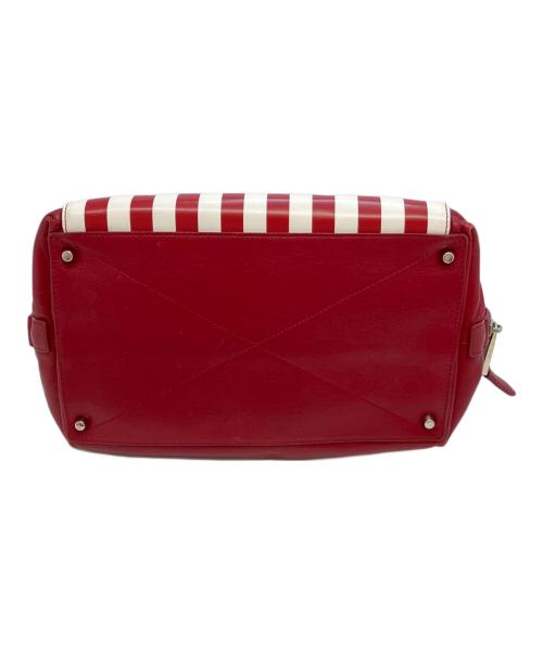 MARC JACOBS（マークジェイコブス）MARC JACOBS (マークジェイコブス) ハンドバッグ レッド×ホワイトの古着・服飾アイテム