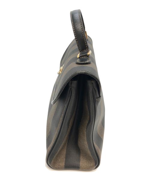 FENDI（フェンディ）FENDI (フェンディ) ペカン柄2WAYハンドバッグ ブラック×ブラウンの古着・服飾アイテム