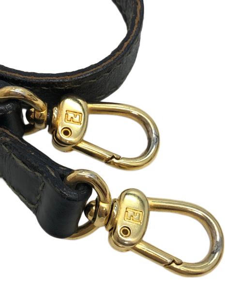 FENDI（フェンディ）FENDI (フェンディ) ペカン柄2WAYハンドバッグ ブラック×ブラウンの古着・服飾アイテム