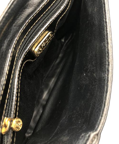 FENDI（フェンディ）FENDI (フェンディ) ペカン柄2WAYハンドバッグ ブラック×ブラウンの古着・服飾アイテム