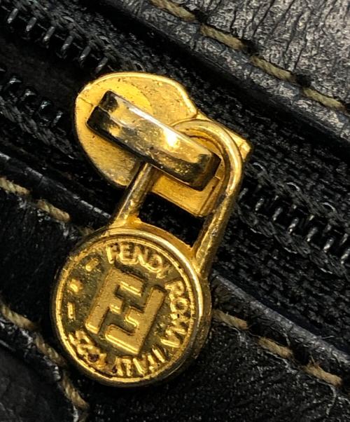 FENDI（フェンディ）FENDI (フェンディ) ペカン柄2WAYハンドバッグ ブラック×ブラウンの古着・服飾アイテム