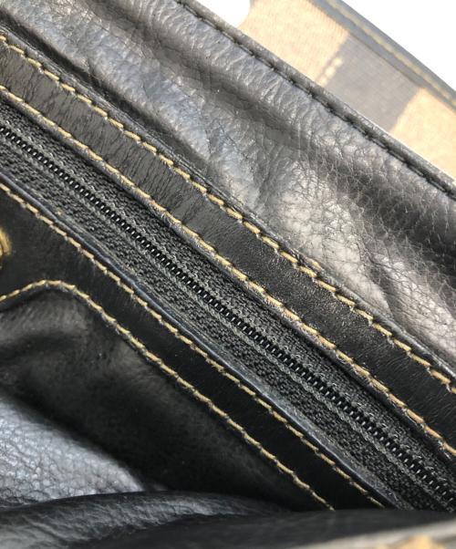 FENDI（フェンディ）FENDI (フェンディ) ペカン柄2WAYハンドバッグ ブラック×ブラウンの古着・服飾アイテム