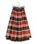 BLUE LABEL CRESTBRIDGE (ブルーレーベルクレストブリッジ) ロングスカート レッド×ベージュ サイズ:36：4000円