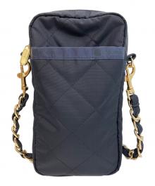 LeSportsac（レスポートサック）の古着「CHAIN MINI PHONE CRSBDY」｜ネイビー