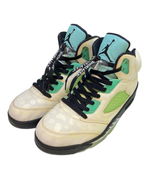 NIKE（ナイキ）NIKE (ナイキ) Air Jordan 5　ハイカットスニーカー ホワイト×グリーン サイズ:SIZE 28cmの古着・服飾アイテム