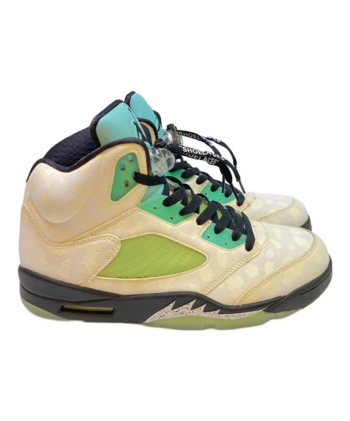 NIKE（ナイキ）NIKE (ナイキ) Air Jordan 5　ハイカットスニーカー ホワイト×グリーン サイズ:SIZE 28cmの古着・服飾アイテム