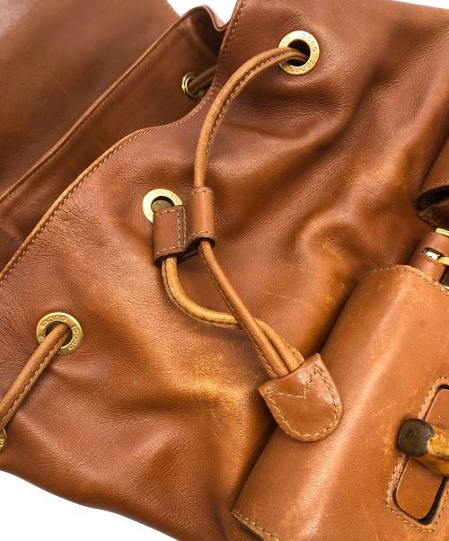 GUCCI（グッチ）GUCCI (グッチ) バンブー　リュック ブラウンの古着・服飾アイテム
