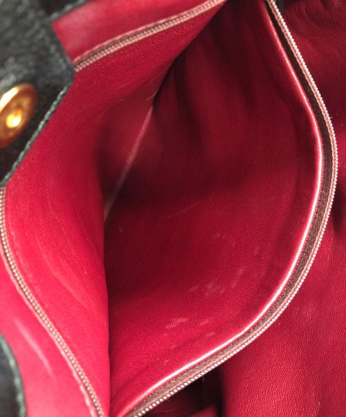 BVLGARI（ブルガリ）BVLGARI (ブルガリ) GREREL　レザートートバッグ ブラックの古着・服飾アイテム