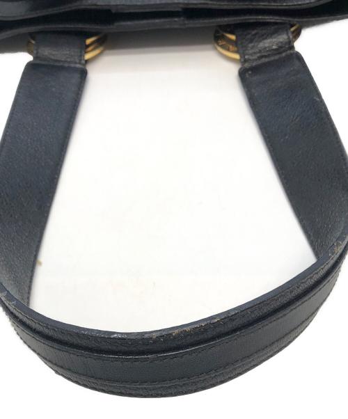 BVLGARI（ブルガリ）BVLGARI (ブルガリ) GREREL　レザートートバッグ ブラックの古着・服飾アイテム