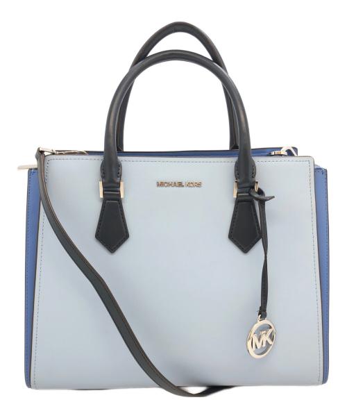 MICHAEL KORS（マイケルコース）MICHAEL KORS (マイケルコース) 2WAYバッグ ブルー×スカイブルーの古着・服飾アイテム