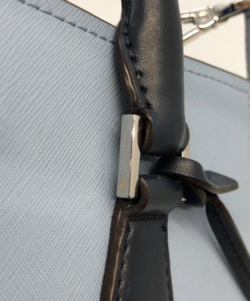 MICHAEL KORS（マイケルコース）MICHAEL KORS (マイケルコース) 2WAYバッグ ブルー×スカイブルーの古着・服飾アイテム