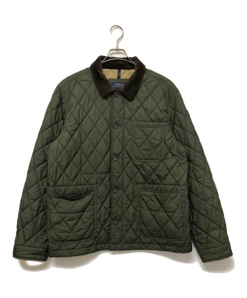 POLO RALPH LAUREN（ポロ・ラルフローレン）POLO RALPH LAUREN (ポロ・ラルフローレン) 中綿キルティングジャケット オリーブ×ブラウン サイズ:Lの古着・服飾アイテム