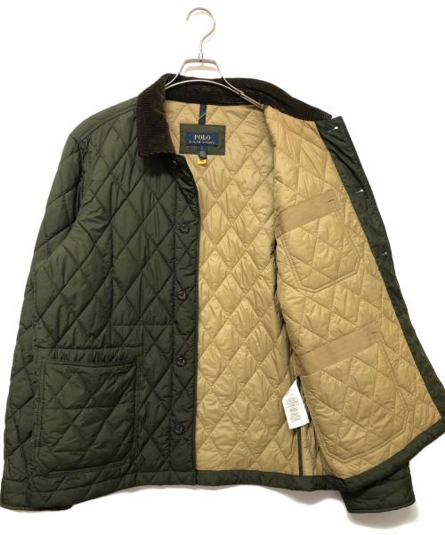 POLO RALPH LAUREN（ポロ・ラルフローレン）POLO RALPH LAUREN (ポロ・ラルフローレン) 中綿キルティングジャケット オリーブ×ブラウン サイズ:Lの古着・服飾アイテム