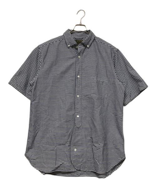 NIGEL CABOURN（ナイジェルケーボン）NIGEL CABOURN (ナイジェルケーボン) 半袖シャツ ブルー×ホワイト サイズ:52の古着・服飾アイテム