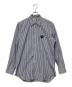 PLAY COMME des GARCONS（プレイコムデギャルソン）の古着「Stripe Shirt With Black Emblem」｜ホワイト×ブルー