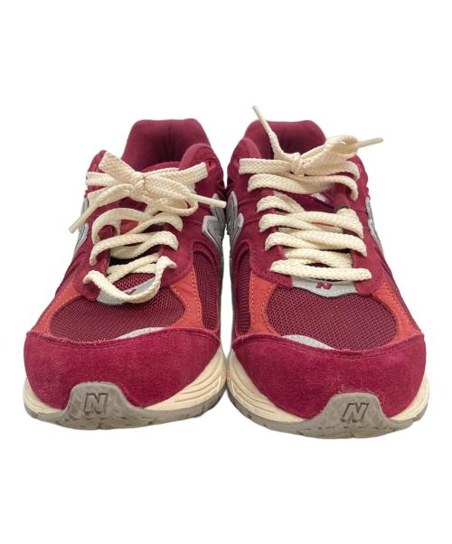 NEW BALANCE（ニューバランス）NEW BALANCE (ニューバランス) ローカットスニーカー レッド×ベージュ サイズ:25.5の古着・服飾アイテム