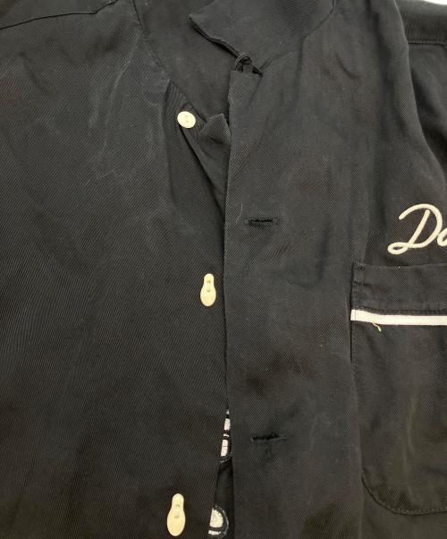 HOUSTON（ヒューストン）HOUSTON (ヒューストン) AIR POLICE ボーリングシャツ ブラック サイズ:SIZE Mの古着・服飾アイテム